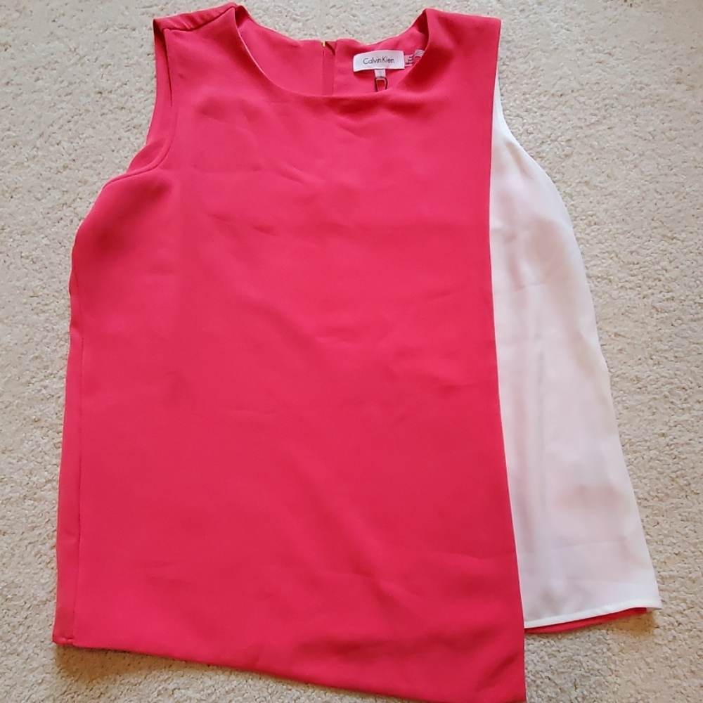 Never worn new Calvin Klein pink blouse